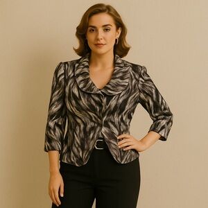 Conrad C COLLECTION Vintage 80s Structured Collar Single-breasted Blazer 4